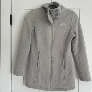 The North Face SZ Small Quilted Light Grey Jacket